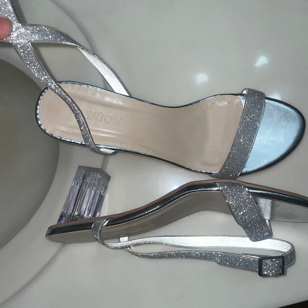 Glitter Sliver Heels